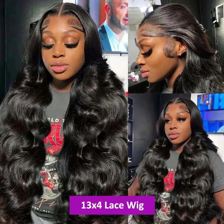 13x4 13x6 250 Density Body Wave Human Hair Wigs 32 36 Inches Lace Front Human Hair Wig Pre Plucked With Baby Hair For Women